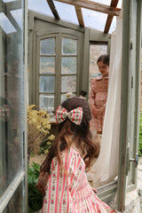 Tunique with Hair Clip | Tapestry Pink Stripe Print