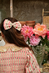 Tunique with Hair Clip | Tapestry Pink Stripe Print