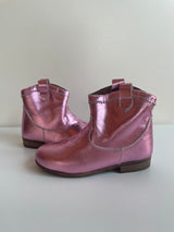 Western Ankle Boot | Metallic Rose