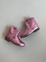 Western Ankle Boot | Metallic Rose