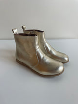 Leather Ankle Boot | Gold