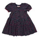 Girls Elizabeth Dress | Navy Carnation