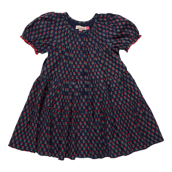 Girls Elizabeth Dress | Navy Carnation