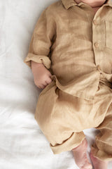 Baby Linen Shirt | Coffee