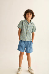 Jay Shirt | Blue Gingham Cotton