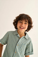 Jay Shirt | Blue Gingham Cotton