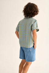 Jay Shirt | Blue Gingham Cotton