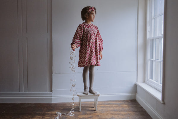 Smocked Kate Dress | Myrtle Floral Berry