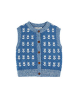 Cardigan Manches Tulipes | Bleu