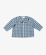 Jefferson Baby Shirt | Blue Picnic Check