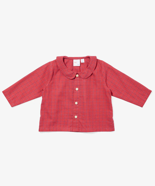 Jefferson Baby Shirt | Holiday Red Plaid