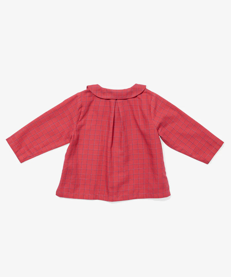 Jefferson Baby Shirt | Holiday Red Plaid