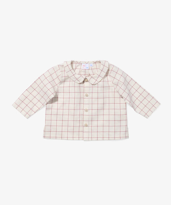 Jefferson Baby Shirt | Pomegranate Plaid
