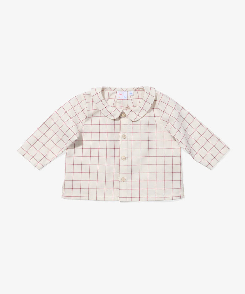 Jefferson Baby Shirt | Pomegranate Plaid