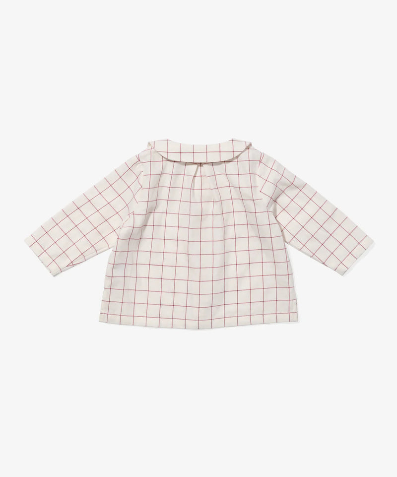 Jefferson Baby Shirt | Pomegranate Plaid