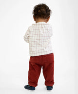 Jefferson Baby Shirt | Pomegranate Plaid