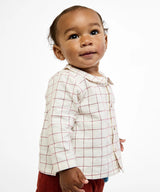 Jefferson Baby Shirt | Pomegranate Plaid