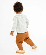 Jefferson Baby Shirt | Sage Chevron Stripe