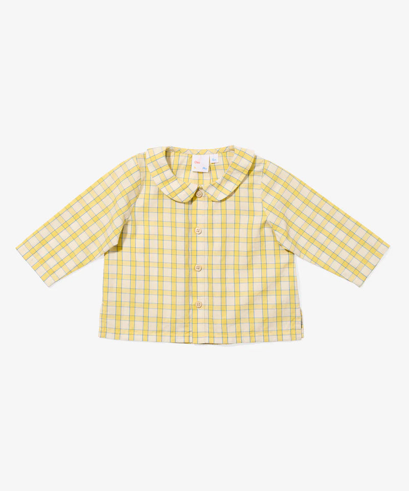 Jefferson Baby Shirt | Yellow Picnic Check