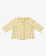 Jefferson Baby Shirt | Yellow Picnic Check