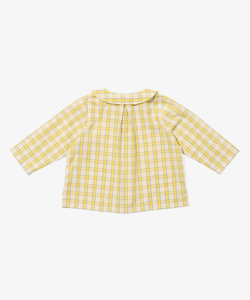 Jefferson Baby Shirt | Yellow Picnic Check