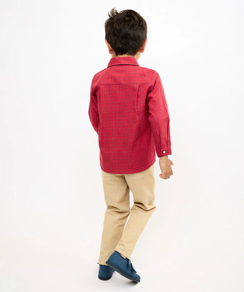 Jeffie Shirt | Holiday Red Plaid