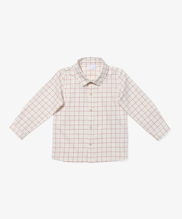 Jeffie Shirt | Pomegranate Plaid
