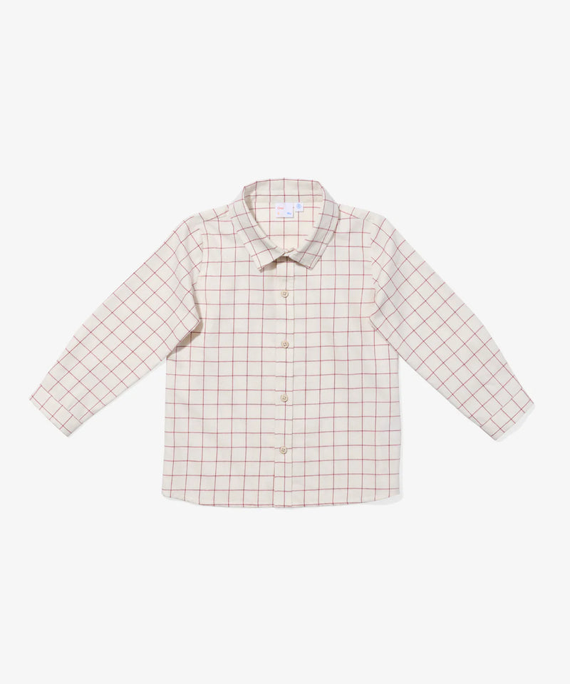 Jeffie Shirt | Pomegranate Plaid