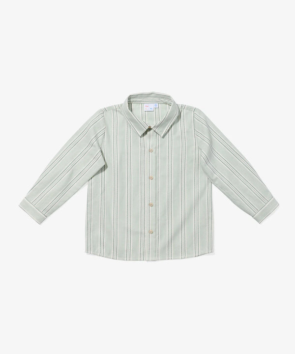 Jeffie Shirt | Sage Chevron Stripe