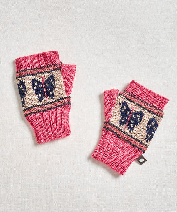 Fairisle Handwarmers | Rose Butterfly