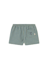 Baby Kanye Short | Blue Gingham Cotton