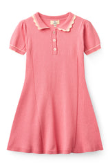 Knitted Peplum Dress | Pink