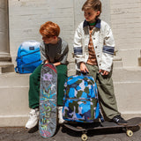 Kane Double Pocket Backpack | Blue Gradient Diagonal Zipper