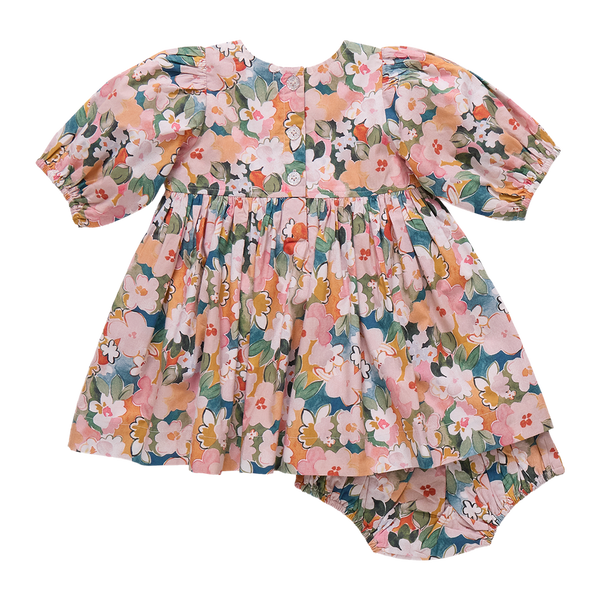 Baby Girls Evelyn Dress Set | Watercolor Floral