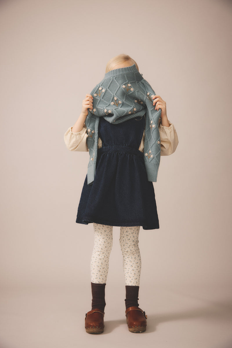 Stretch Legging | Calico Print - Oasis