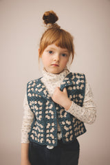 Snap Turtleneck | Calico Print PTL - Rosewood