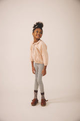Stretch Legging | Gingham Print - Shale