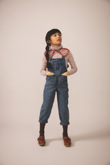 Snap Turtleneck | Gingham Print - Cherry