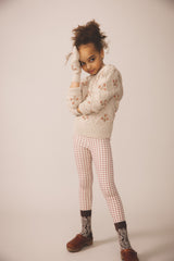 Stretch Legging | Gingham Print - Cherry