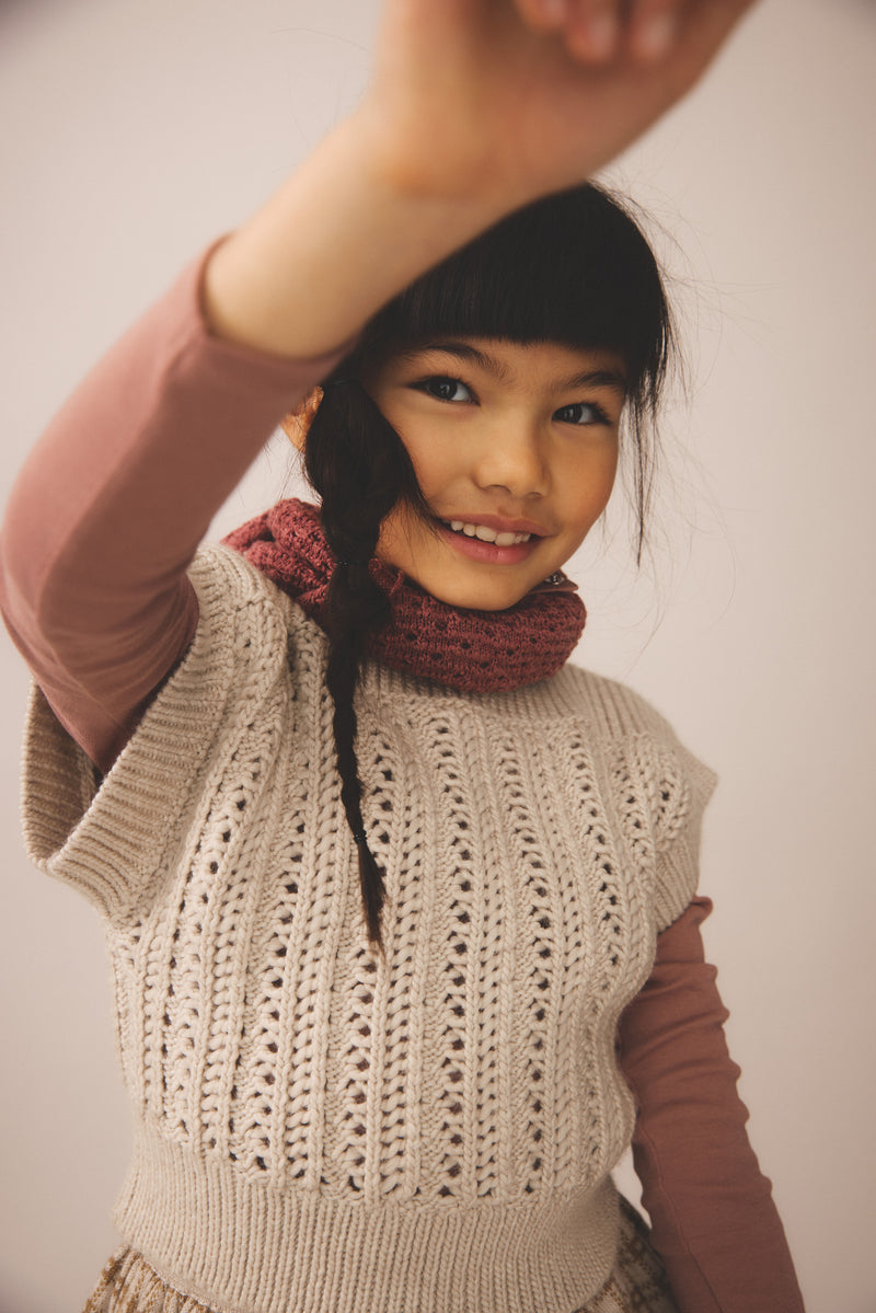 Snap Turtleneck | Cherry