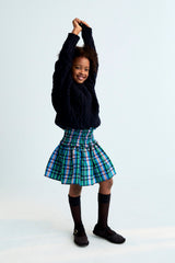 Lidia Skirt | Infinite Navy Checks