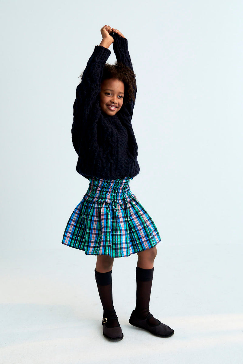 Lidia Skirt | Infinite Navy Checks
