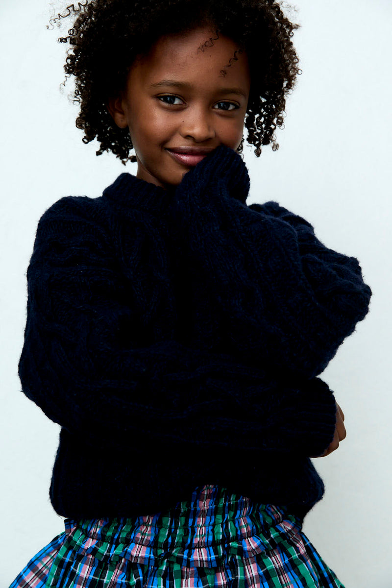 Lidia Skirt | Infinite Navy Checks