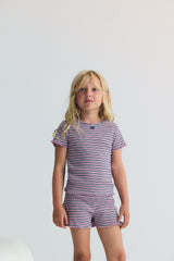 TNS Rib Tee | Pink Lavender Mini Stripes