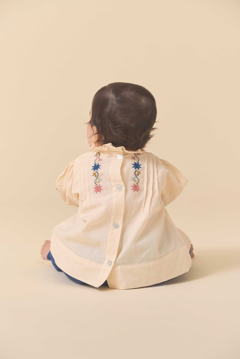 Little Luna Set | Ivory / Bijou Blue Corduroy