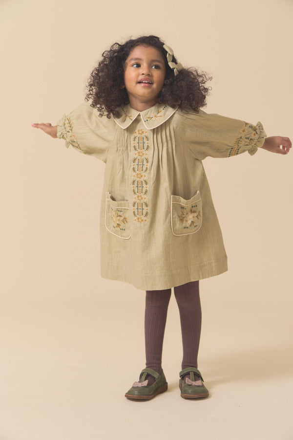 Marie Dress | Faded Moss