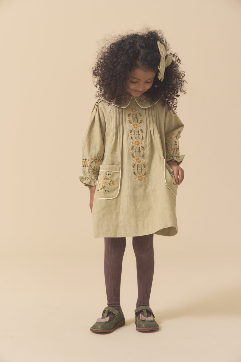Marie Dress | Faded Moss