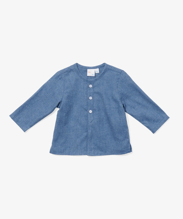 Lupo Baby Shirt | Blue Flannel