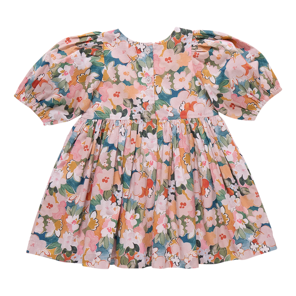 Girls Evelyn Dress | Watercolor Floral