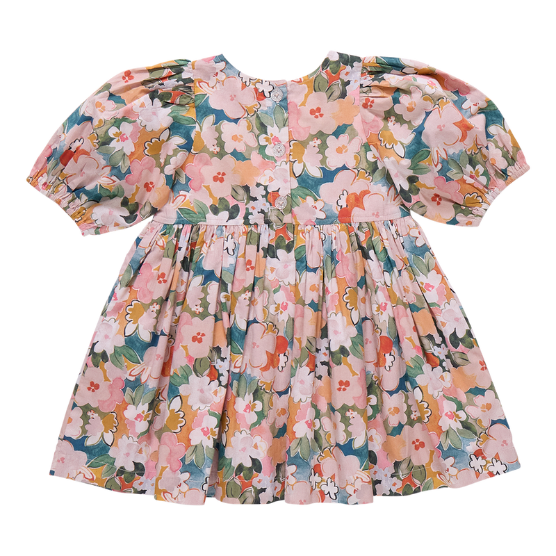 Girls Evelyn Dress | Watercolor Floral